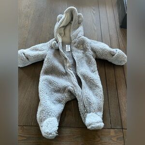 Carter's Soft Gray Sherpa Baby Bunting